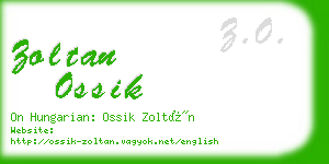 zoltan ossik business card